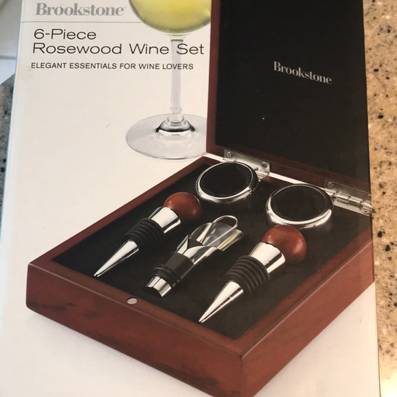 ワイン Brookstone 6-Piece Rosewood Wine Set Brookstone | Dining | Brookstone 6 Oc Rosewood Wine Set | Poshmark